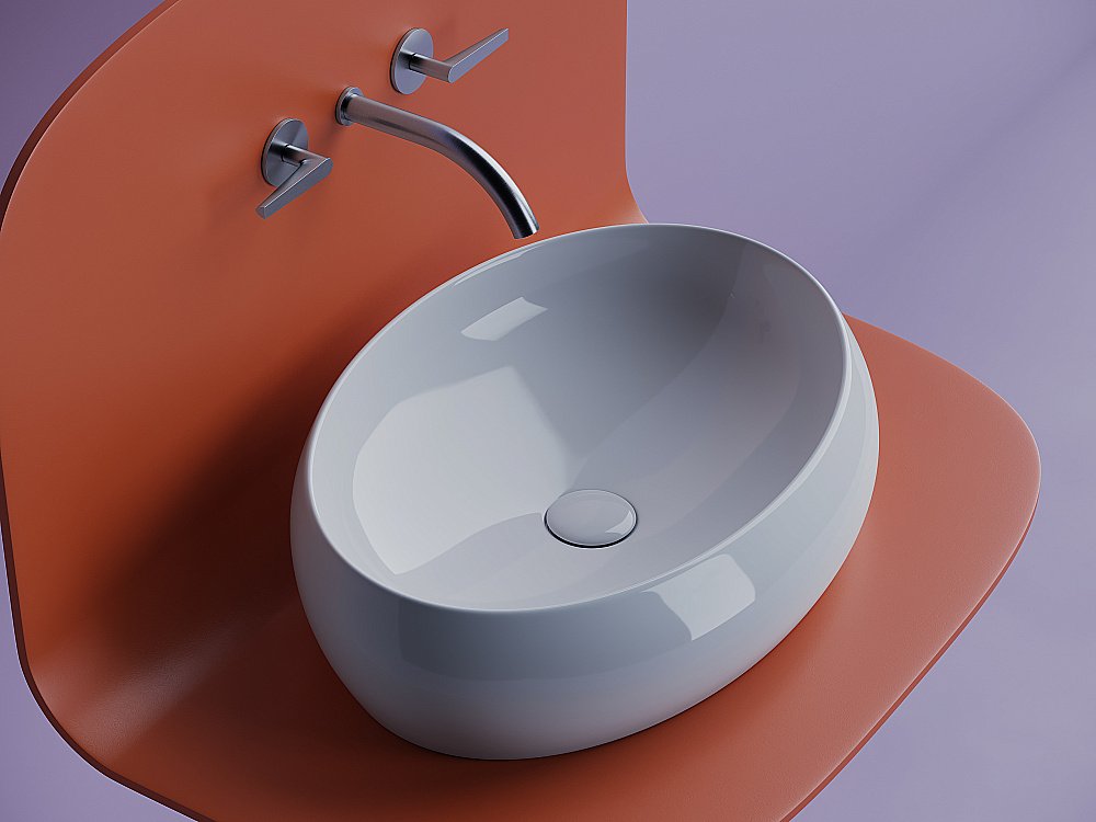 Раковина накладная Ceramica Nova Element 56 CN5033 белая купить в интернет-магазине Sanbest