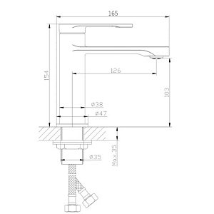 Смеситель для раковины Orange VESPER M10-021cr хром купить в интернет-магазине сантехники Sanbest