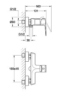 Смеситель для душа Cersanit WISLA 63057 купить в интернет-магазине сантехники Sanbest
