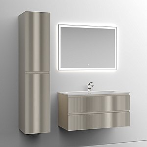 Тумба с раковиной Sancos SNOB T SNT100CE Beige Soft бежевая матовая для ванной в интернет-магазине Sanbest