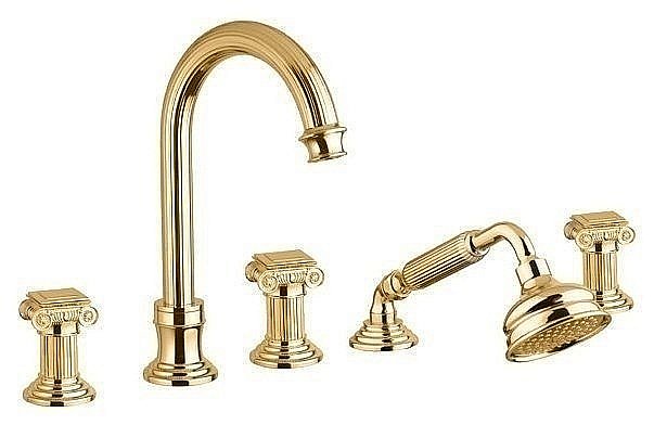 Смеситель для ванны Cezares OLIMP-BVD-03/24-O золото купить в интернет-магазине сантехники Sanbest