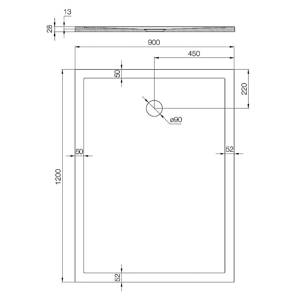 Душевой поддон Акватон Калифорния М 120х90 1A737736CA010 белый купить в интернет-магазине Sanbest