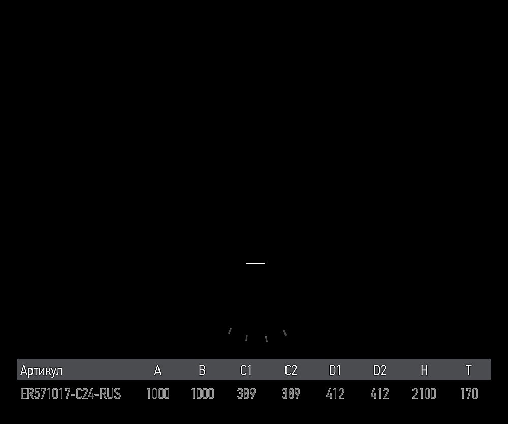 Душевая кабина Erlit 100х100 ER571017-C24-RUS стекло тонированное/профиль черный матовый купить в интернет-магазине Sanbest