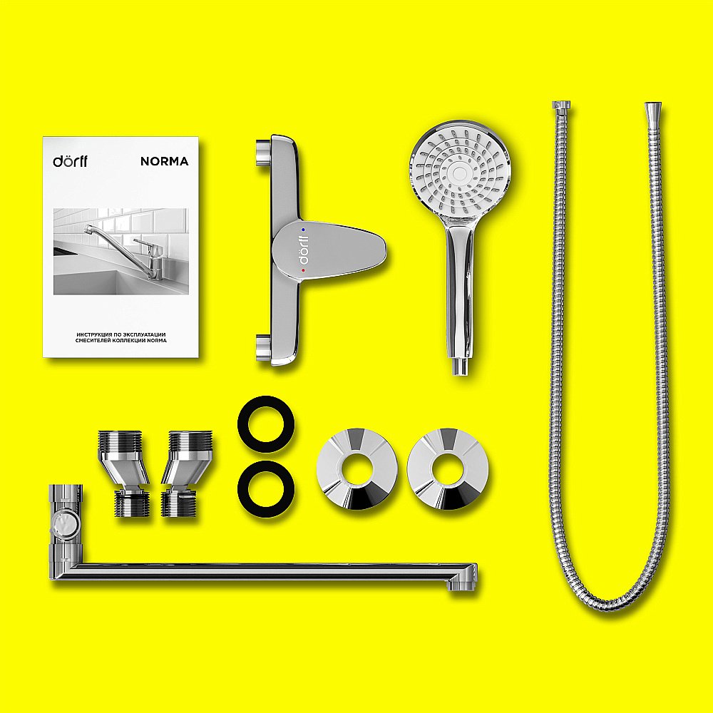 Смеситель для ванны Dorff Norma D1095000 хром купить в интернет-магазине сантехники Sanbest