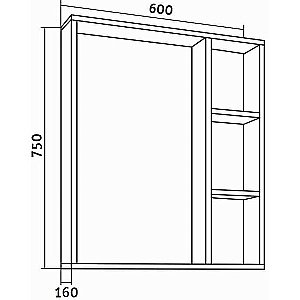 Тумба с раковиной Grossman Флай 60 Белый/дуб сонома для ванной в интернет-магазине Sanbest