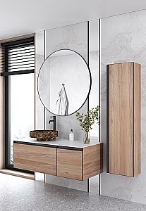 Тумба с раковиной и столешницей Armadi Art QUATRO 2 120 WILLOW/профиль ANTHRACITE для ванной в интернет-магазине Sanbest