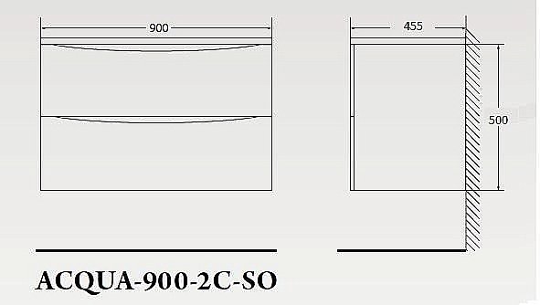 Тумба с раковиной BelBagno ACQUA 90 Bianco Lucido для ванной в интернет-магазине Sanbest
