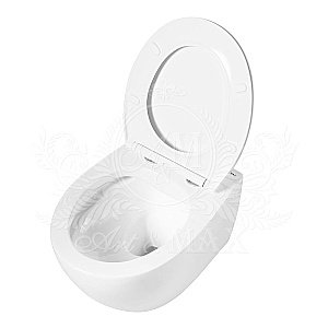 Унитаз подвесной Art&Max Elegant AM9316CHR/SC белый, с сиденьем микролифт, безободковый купить в интернет-магазине Sanbest