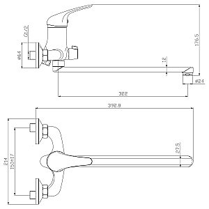 Смеситель для ванны Rossinka Y Y40-32 купить в интернет-магазине сантехники Sanbest