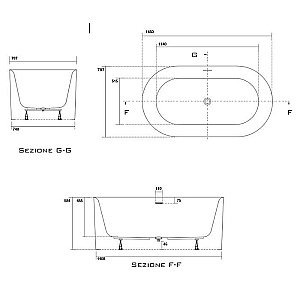 Ванна акриловая Kerasan Nolita 535001 5350 Белая купить в интернет-магазине Sanbest