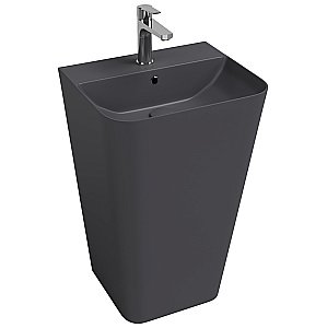 Раковина ISVEA Sott'Aqua 50 10SQ37001SV-2C антрацит матовый купить в интернет-магазине Sanbest