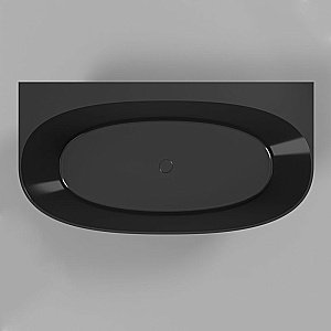 Ванна из искусственного камня WhiteCross Pearl A 155x80 черный глянец купить в интернет-магазине Sanbest