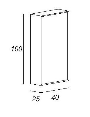 Пенал подвесной Cezares BELLAGIO 54721 40 Grafite для ванной в интернет-магазине сантехники Sanbest