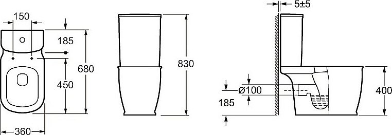 Унитаз напольный Belbagno Prado BB10150CP с бачком купить в интернет-магазине Sanbest