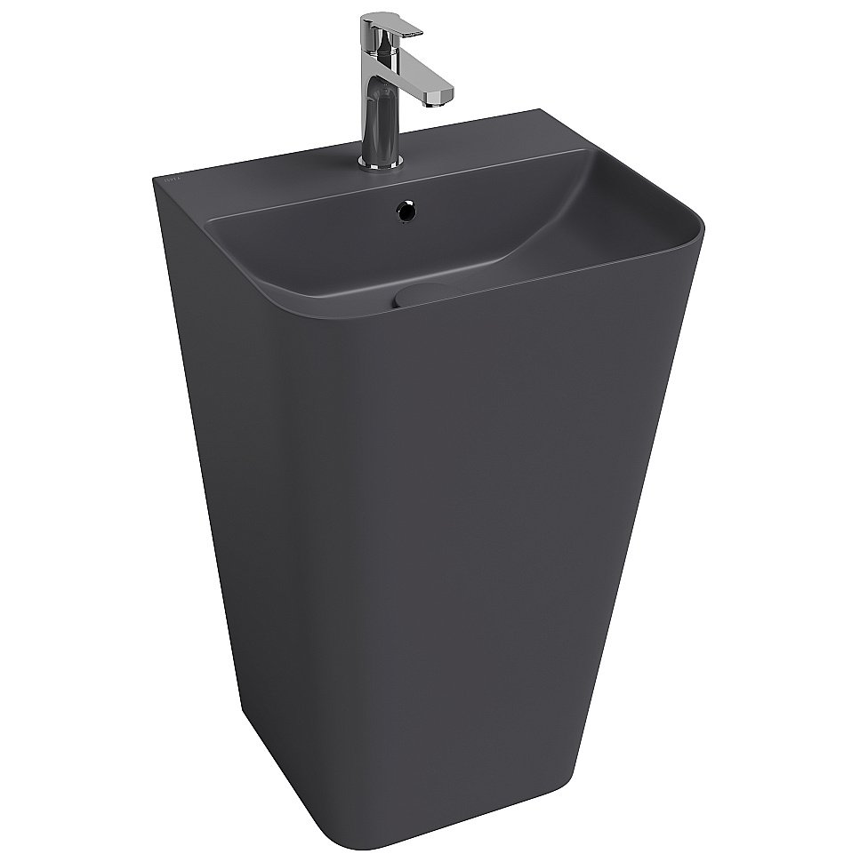 Раковина ISVEA Sott'Aqua 50 10SQ37001SV-2C антрацит матовый купить в интернет-магазине Sanbest