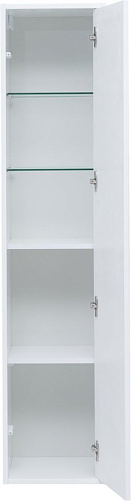 Шкаф-пенал Aquanet Lino (Flat) 35 белый глянец для ванной в интернет-магазине сантехники Sanbest