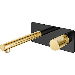 Смеситель для раковины Boheme Stick 125-BG.2 черный/золото купить в интернет-магазине сантехники Sanbest