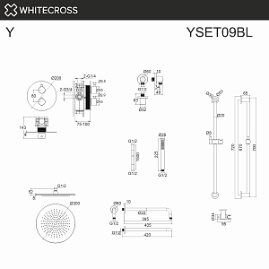 Душевая система WhiteCross Y YSET09BL черная купить в интернет-магазине сантехники Sanbest