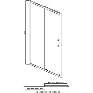 Душевая дверь Azario MILTON 120 AZ-ND6121 стекло прозрачное/профиль серебро купить в интернет-магазине Sanbest