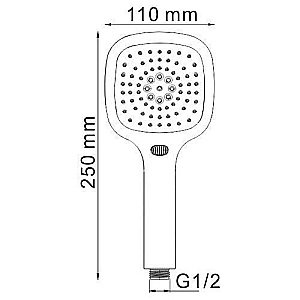 Душевая лейка WasserKRAFT A065 купить в интернет-магазине сантехники Sanbest