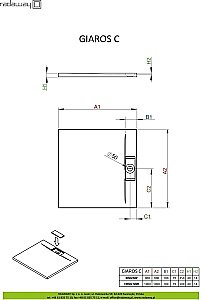 Душевой поддон Radaway Giaros C M3GRC1010 100x100 белый купить в интернет-магазине Sanbest