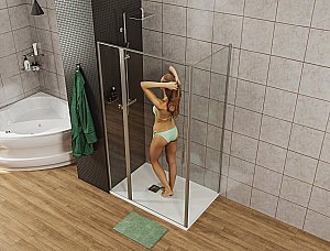 Душевой уголок Allen Brau Priority 80x100 Хром купить в интернет-магазине Sanbest