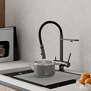 Смеситель для кухни Iddis Ace ACEGMFFi05 графит купить в интернет-магазине сантехники Sanbest