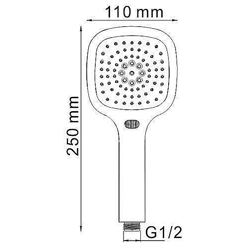 Душевая лейка WasserKRAFT A065 купить в интернет-магазине сантехники Sanbest
