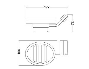 Мыльница Schein WATTEAU 122C хром купить в интернет-магазине сантехники Sanbest