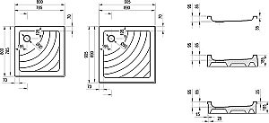 Душевой поддон Ravak Kaskada Angela EX 90х90 купить в интернет-магазине Sanbest