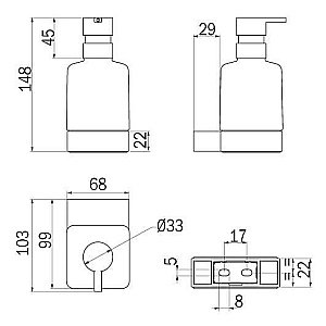 Диспенсер Inda Indissima A88120CR21 хром купить в интернет-магазине сантехники Sanbest