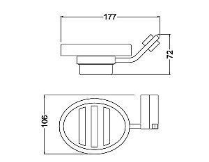 Мыльница Schein WATTEAU 122C хром купить в интернет-магазине сантехники Sanbest