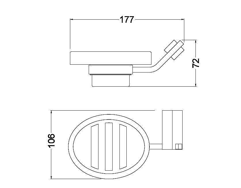 Мыльница Schein WATTEAU 122C хром купить в интернет-магазине сантехники Sanbest