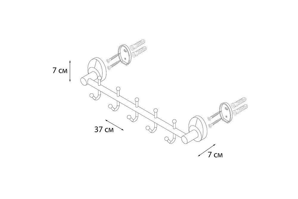 Крючок FIXSEN Europa FX-21805-5 купить в интернет-магазине сантехники Sanbest