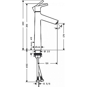 Смеситель для раковины Hansgrohe Talis S 190 72031000 купить в интернет-магазине сантехники Sanbest