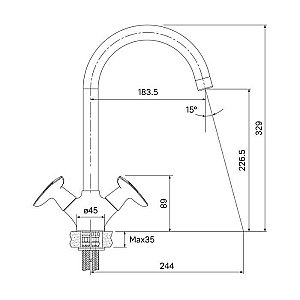 Смеситель для кухни IDDIS Copter COPSBJ0i05 купить в интернет-магазине сантехники Sanbest