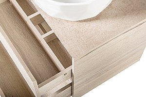 Тумба с раковиной и столешницей BelBagno KRAFT 60 Rovere Galifax Bianco для ванной в интернет-магазине Sanbest