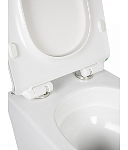 Унитаз подвесной Agger AT09150 безободковый, с инсталляцией, смыв торнадо, с крышкой микролифт, белый глянцевый купить в интернет-магазине Sanbest