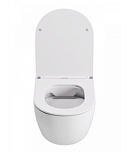 Унитаз подвесной Agger AT03100 белый, с крышкой микролифт, безободковый купить в интернет-магазине Sanbest