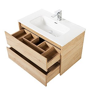 Тумба с раковиной BelBagno KRAFT 80 2C-SO/BB800ETL Rovere Nebrasca Nature для ванной в интернет-магазине Sanbest