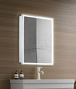 Зеркальный шкаф Azario Киото 60х80 LED-00002359 белый купить в интернет-магазине сантехники Sanbest