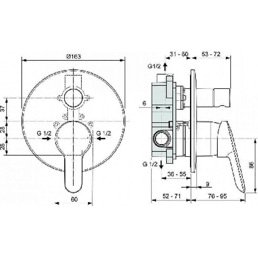 Набор смесителей Ideal Standard Ceraflex Esla BD002XC купить в интернет-магазине сантехники Sanbest