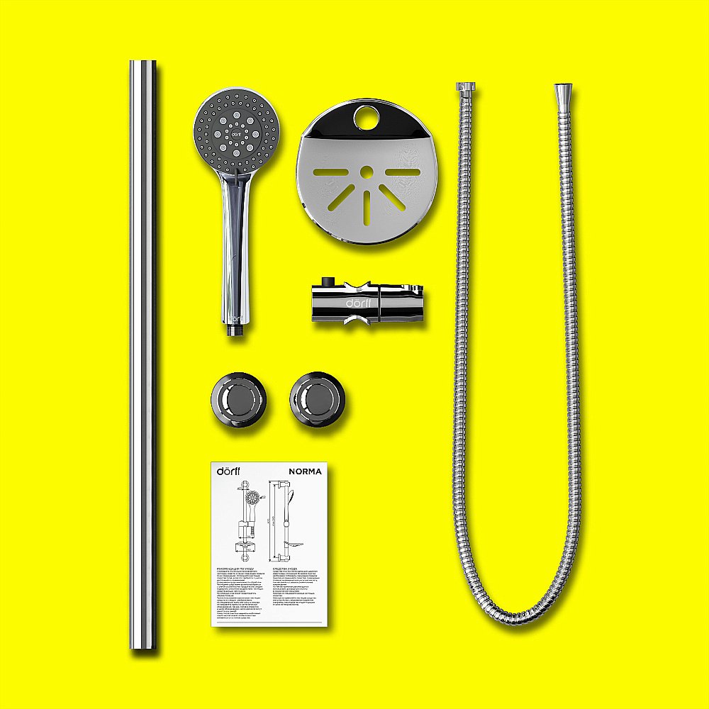 Душевой гарнитур Dorff Norma D0101000 хром купить в интернет-магазине сантехники Sanbest