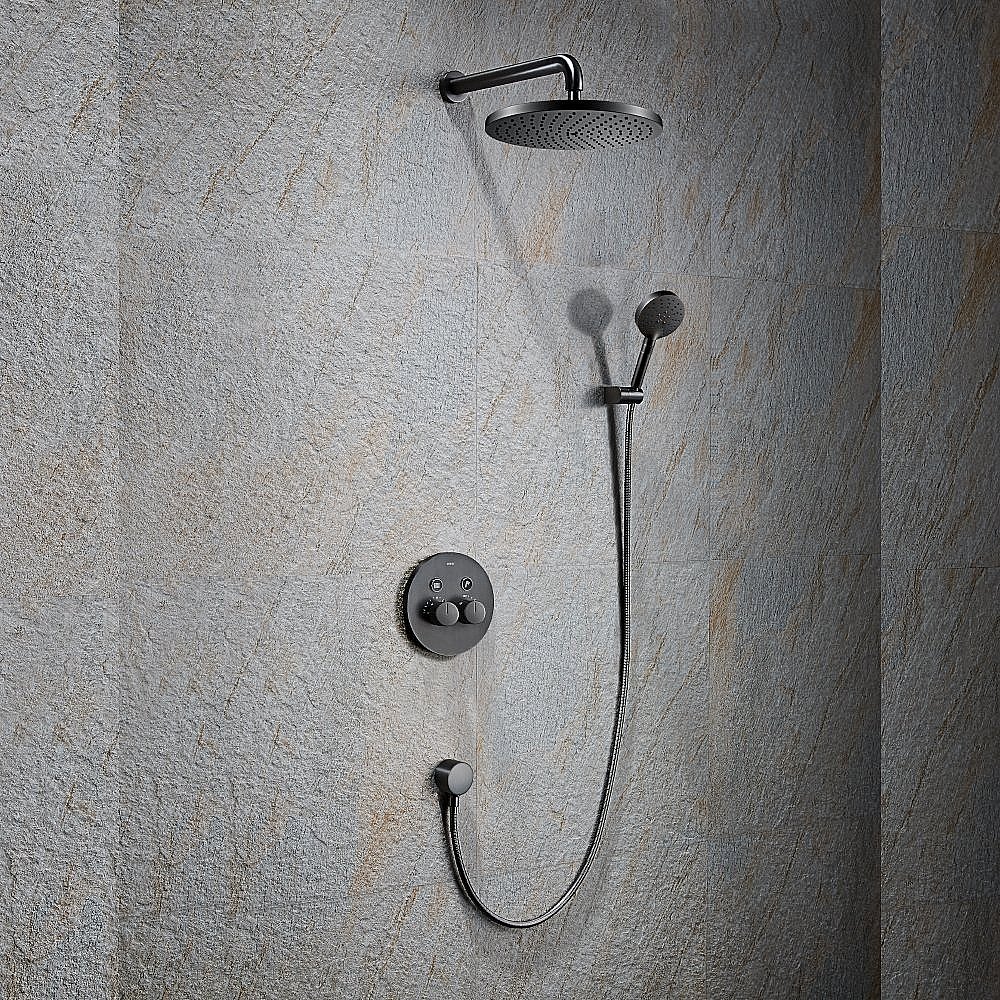 Душевая система Black&White UNIVERSE U7566GM оружейная сталь купить в интернет-магазине сантехники Sanbest