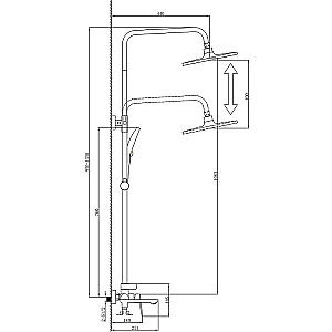 Душевая система Azario Alanti AZ-K2332-1B черная матовая купить в интернет-магазине сантехники Sanbest