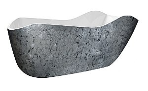 Ванна акриловая Lagard Teona lgd-tna-ts 172.5х79.5 белая,серебро купить в интернет-магазине Sanbest