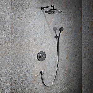 Душевая система Black&White UNIVERSE U7566GM оружейная сталь купить в интернет-магазине сантехники Sanbest