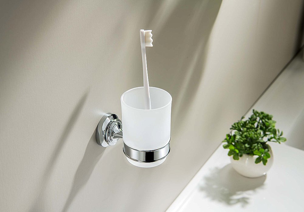 Стакан Aquatek Классик AQ4504CR стекло матовое/хром купить в интернет-магазине сантехники Sanbest