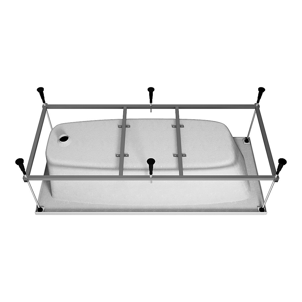 Ванна акриловая Vincea VBT-2S170-FR 170x75 белая с каркасом купить в интернет-магазине Sanbest