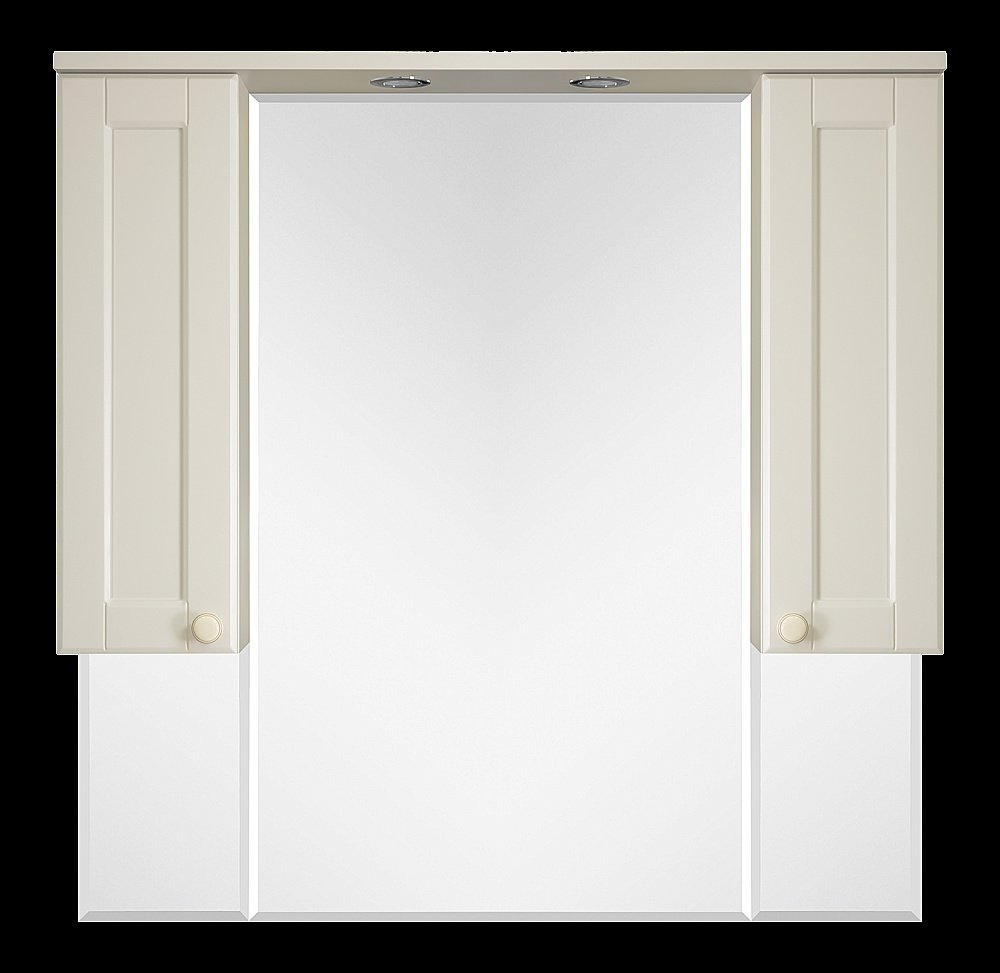 Зеркало со шкафом Misty Латте 101,8 бежевый в ванную от интернет-магазине сантехники Sanbest